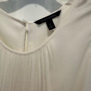Banana republic cream dress /belted. Worn once. Dry cleaned